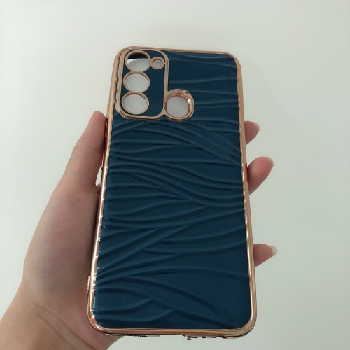 New Design Electroplated TPU Phone Case TECNO CAMON18 Ripple silicone phone case manufacturer wholesale TPU+SILICONE mobile phone case Shockproof Back Cover