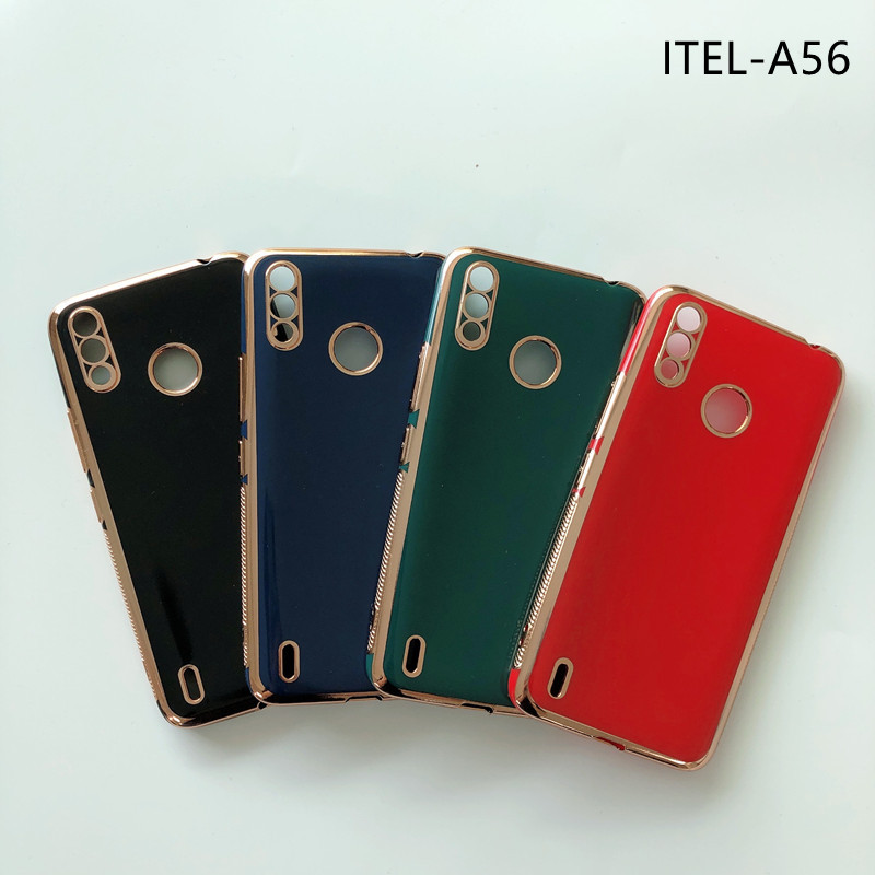 E11 the factory wholesale ElectroPlated TPU material back cover itel A56 fashion pure color Phone Case