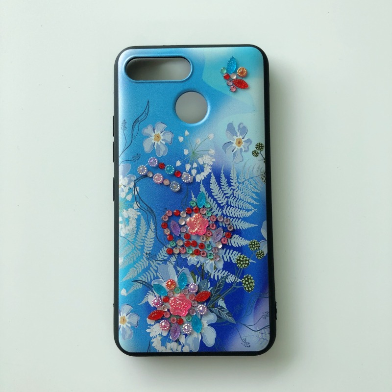 New Design Crystal Real Dry Flower with diamond Phone Case for Tecno CAMON11 CAMON11PRO