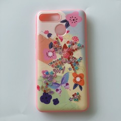 New Design Crystal Real Dry Flower with diamond Phone Case for itel s15 p15