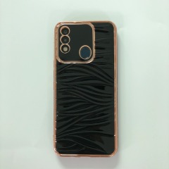 New Fashion Factory Wholesale Electroplate Ripple SiliconeTPU Back Cover For ITEL P17 PRO Phone Case