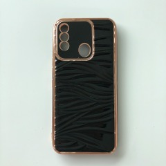 New Fashion Factory Wholesale Electroplate Ripple SiliconeTPU Back Cover For ITEL P17 PRO Phone Case