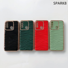 New Fashion Factory Wholesale Electroplate Ripple SiliconeTPU Back Cover For ITEL P17 PRO Phone Case