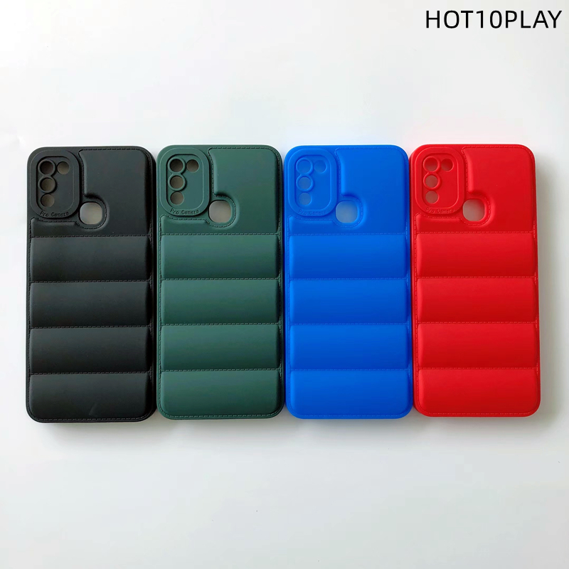 2022 Down-filled Coat Shell shockproof Mobile Phone Case For infinix hot10 play back coverpro back cover