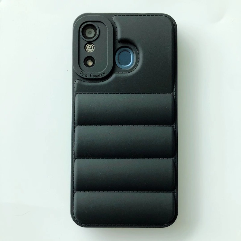 Hot Selling Wholesale Women 3d Soft Cloth Winter Puffer Case For itel p17 p17pro A27 A49 phone Cases
