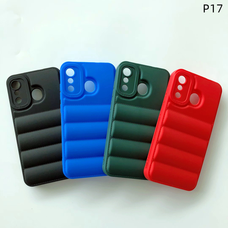 Hot Selling Wholesale Women 3d Soft Cloth Winter Puffer Case For itel p17 p17pro A27 A49 phone Cases