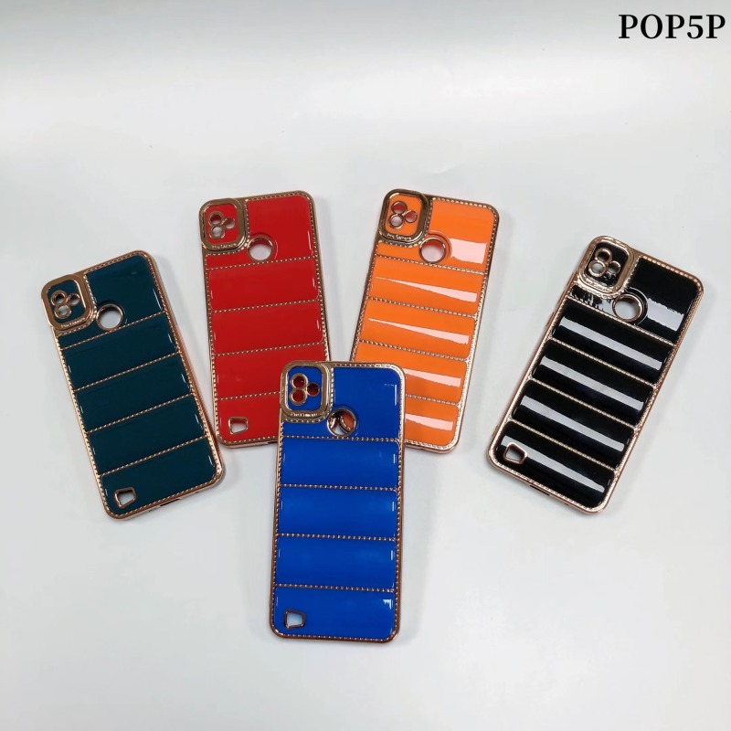Electroplating Hot fashion Down jacket TPU back cover for ITEL p38 p17 a48 a58 phone case