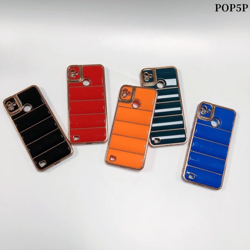 Electroplating Hot fashion Down jacket TPU phone case for tecno pop6 pop6go camon18pro back cover
