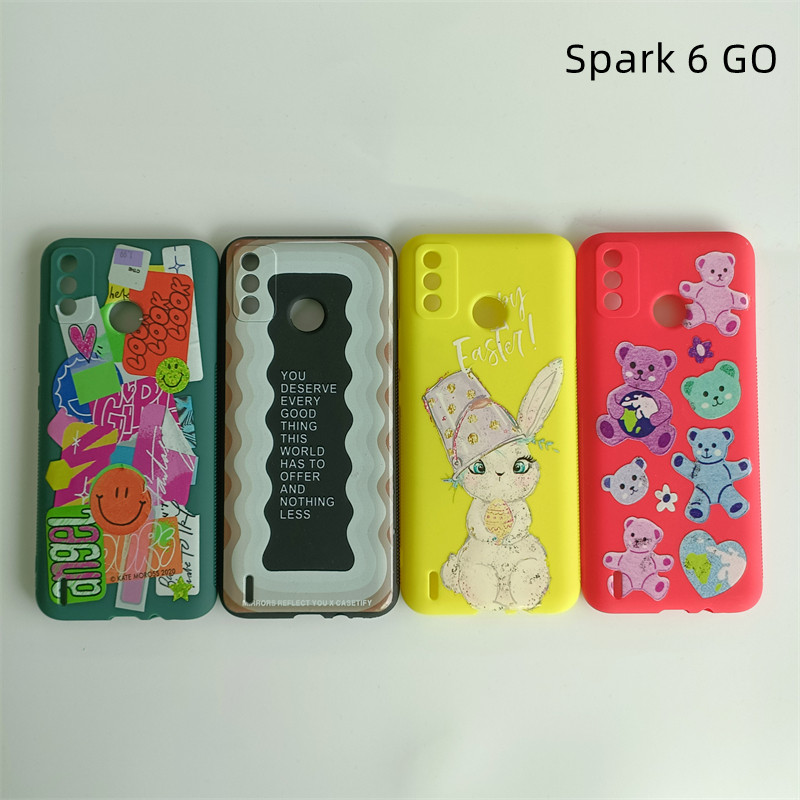 Manufacturer Fancy TPU Back Cover Soft Material Suitable tecno SPARK 8T pop6 go camon18pro Phone Case