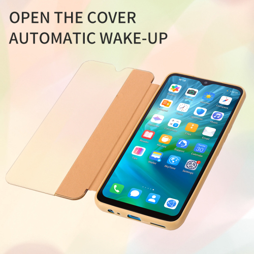 Manufacture TPU+PU+PC smart view flip cover for TECNO POVA3 Phone Case