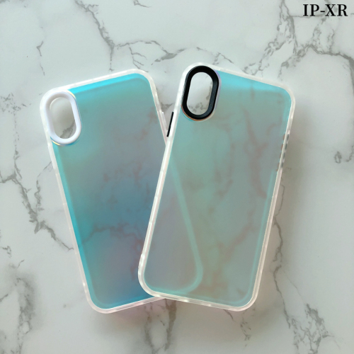 Transparent phone case cover with Laser carbon fiber backplane phone case with aurora rainbow laser glitter paper for iphone xr xs xs max