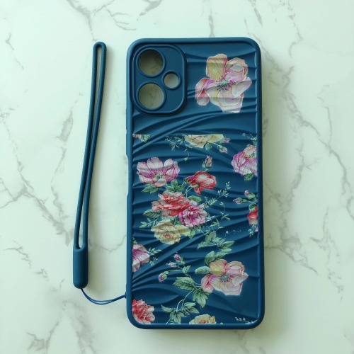 Wholesale African mobile phone cases for SAM A03 A03 CORE ripple silicone phone case with hand strap