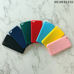 Hot and popular Anti-slip grain colours soft TPU cover for HUAWEI Y55 phone case