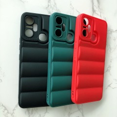 Fashion Winter Down Jacket Silicone Soft TPU Puffer Custom Phone Case Cover for infinix smart6 plus