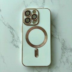 Electroplated magnetic suction anti-drop camera lens protection of mobile phone case for iphone 13