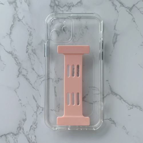 Best selling transparent TPU phone case Fully protected wrist strap transparent iphone 12 12 pro