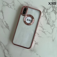 New design Electroplated transparent phone case for iphone x/xs xs max back cover
