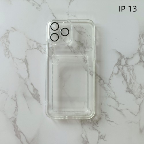 New design transparent tpu with card slot back cover for SAM A73 5G A13 4G J2 Prime phone case