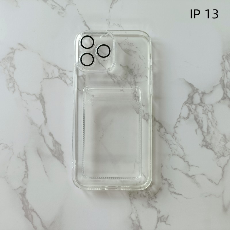 New design transparent tpu with card slot back cover for SAM A73 5G A13 4G J2 Prime phone case