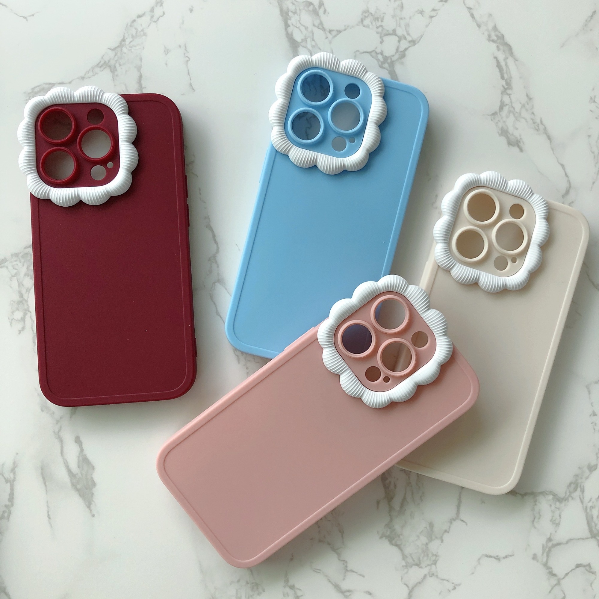 Exquisite petal lens frame phone case for iphone11 11pro 11pro max