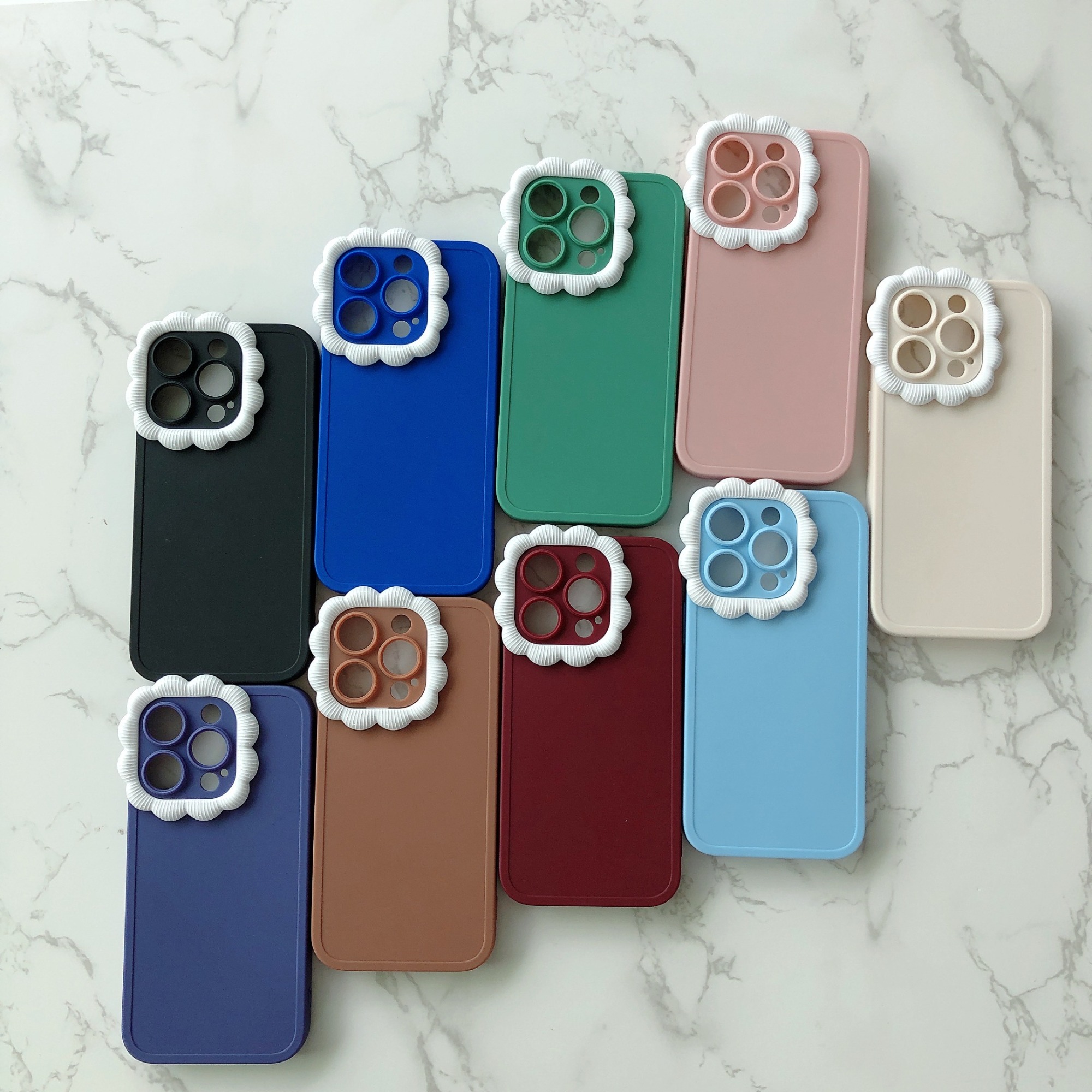Hot sales Exquisite petal lens frame back cover for IPHONE X/XS XR XSMAX phone case