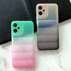 New design and hot sales phone case gradient color down jacket cover for ITEL A58LITE S18 S18PRO