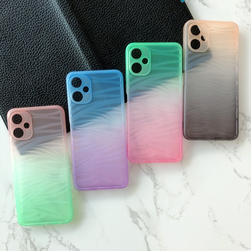 New arrival gradient color ripple silicone phone case for tecno spark9pro camon19