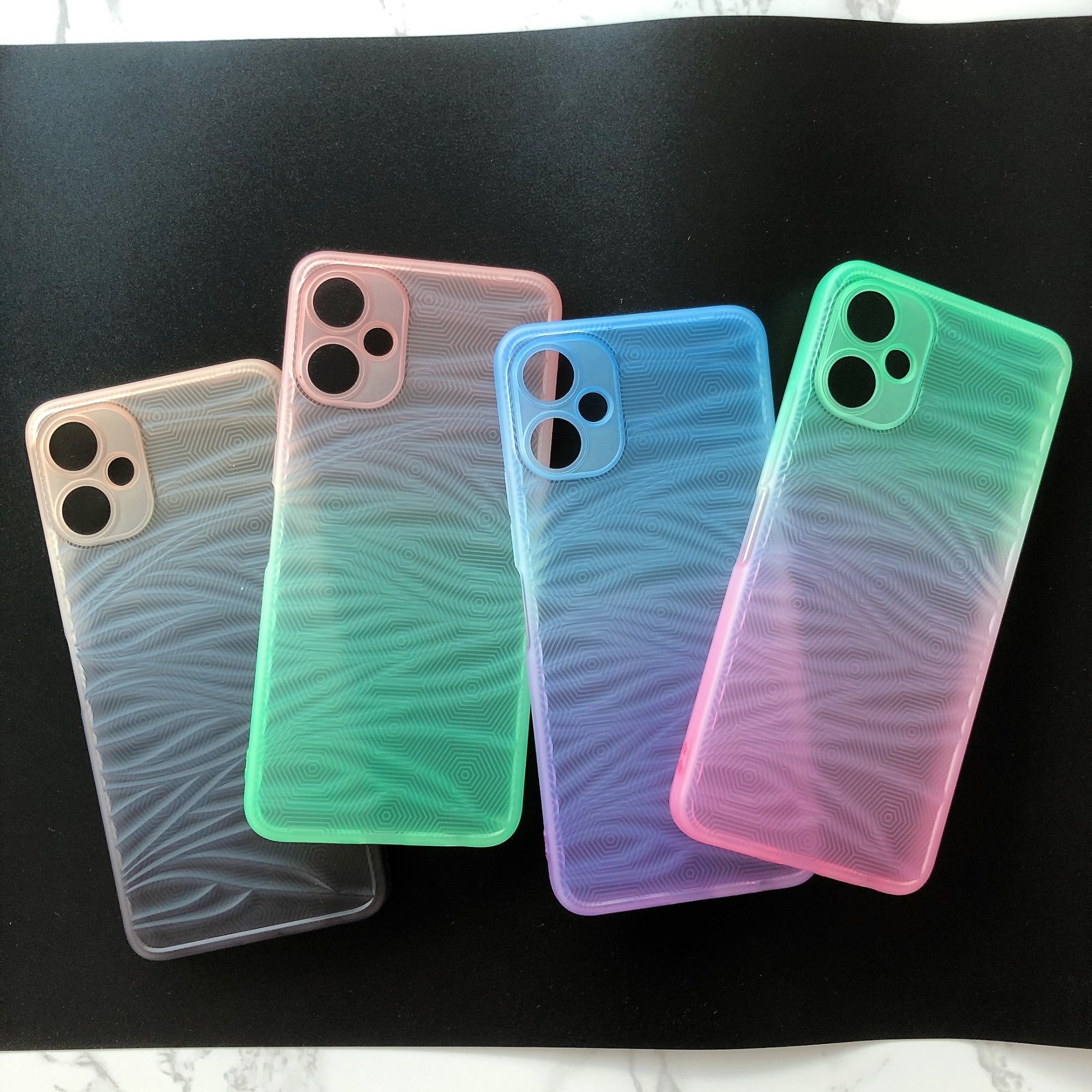 Manufacturer gradient color ripple silicone phone case for INFINIX NOTE12I SMART6 HD