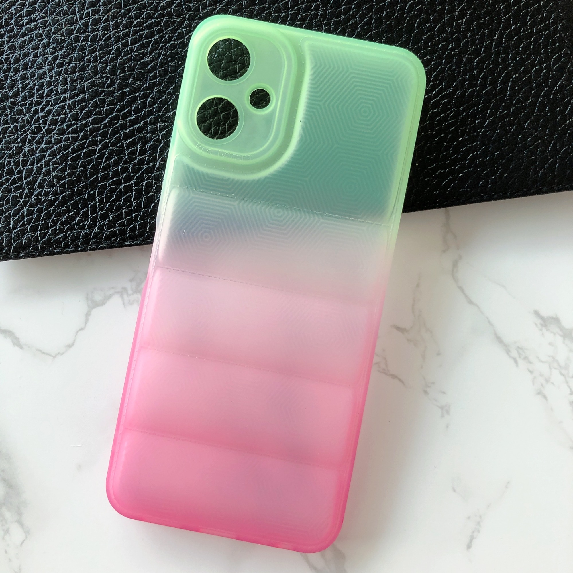 New design and hot sales phone case gradient color down jacket cover for ITEL A58LITE S18 S18PRO