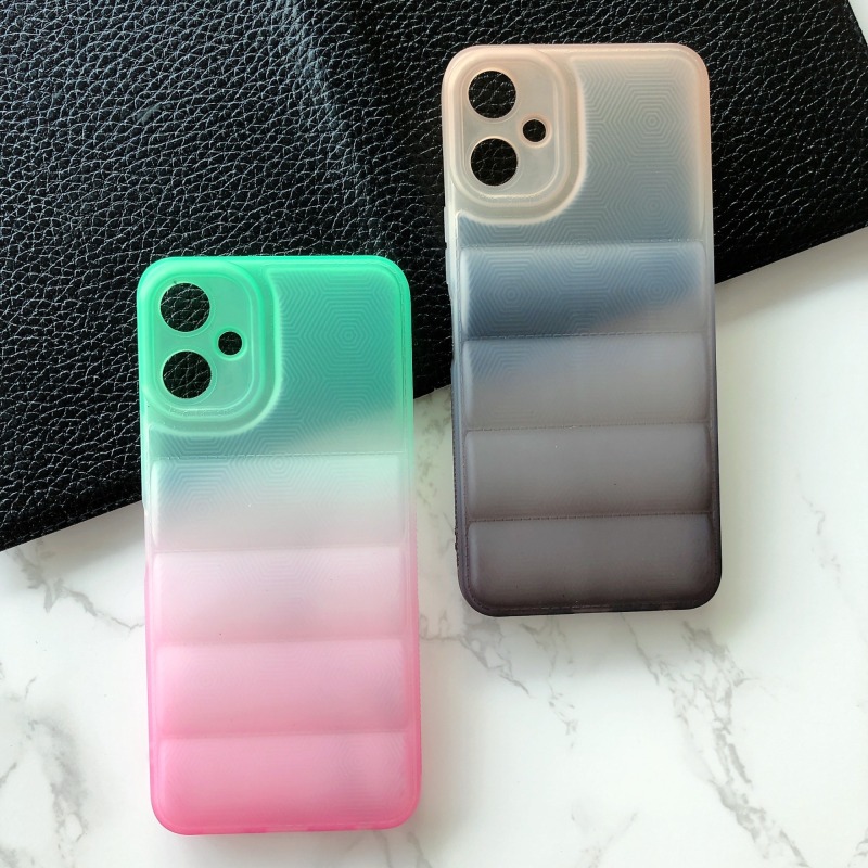 Factory wholesale gradient color down jacket cover for ininix smart6 plus /x6823 phone case