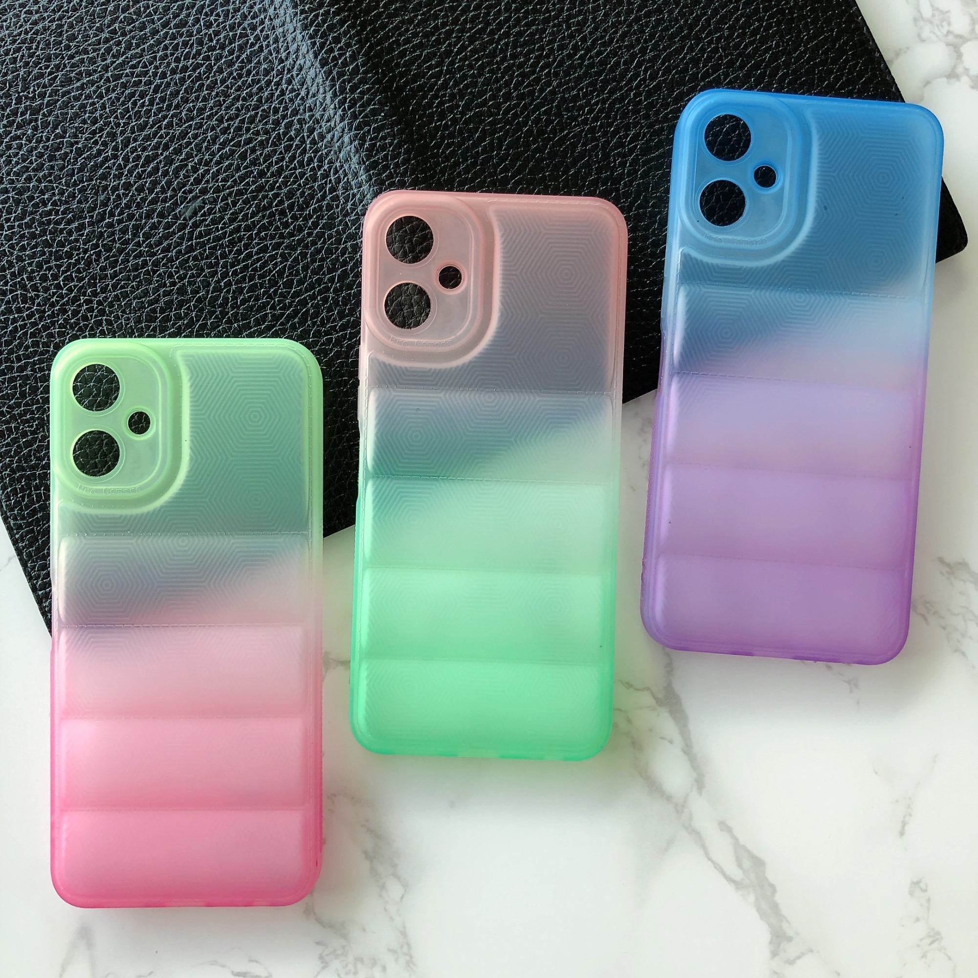 New fashion gradient color down jacket cover for TECNO SPARK7 SPARK7P SPARK7T