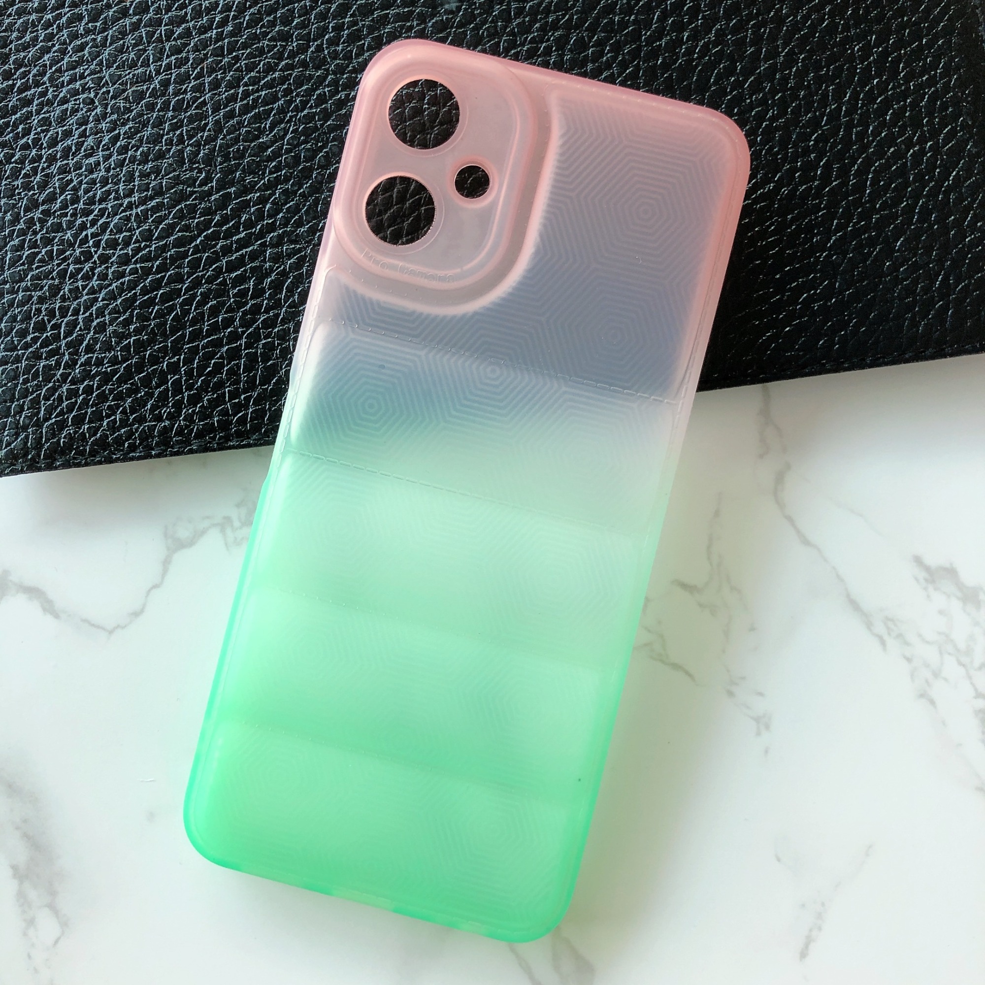 New design and hot sales phone case gradient color down jacket cover for ITEL A58LITE S18 S18PRO