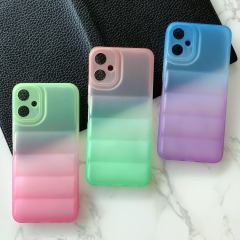 New design and hot sales phone case gradient color down jacket cover for ITEL A58LITE S18 S18PRO