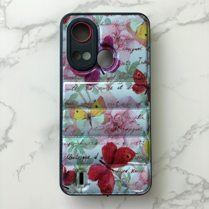 Fancy Floral Patterns down jacket cover for TECNO CAMON19 PRO 5G POVA3