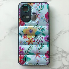 Fancy Floral Patterns down jacket cover for TECNO CAMON19 PRO 5G POVA3