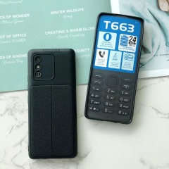 Small leather grain TPU back cover for TECNO T663 T352 phone case
