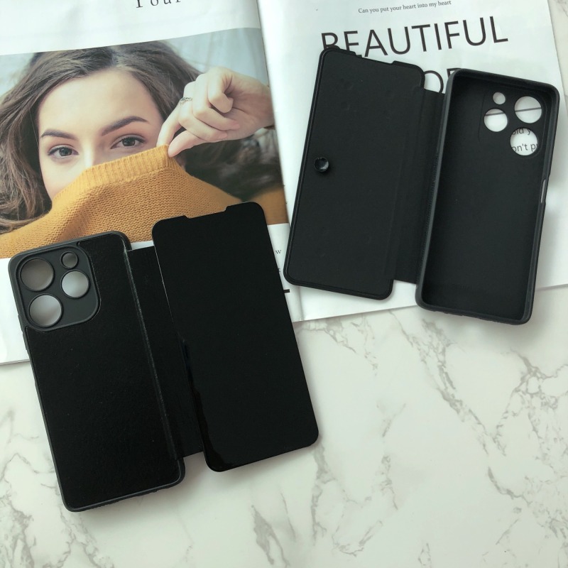 Manufacture Freeboy Flip cover Camera Protection TPU+PU+PC for INF HOT30 HOT30I HOT30PLAY Phone Case