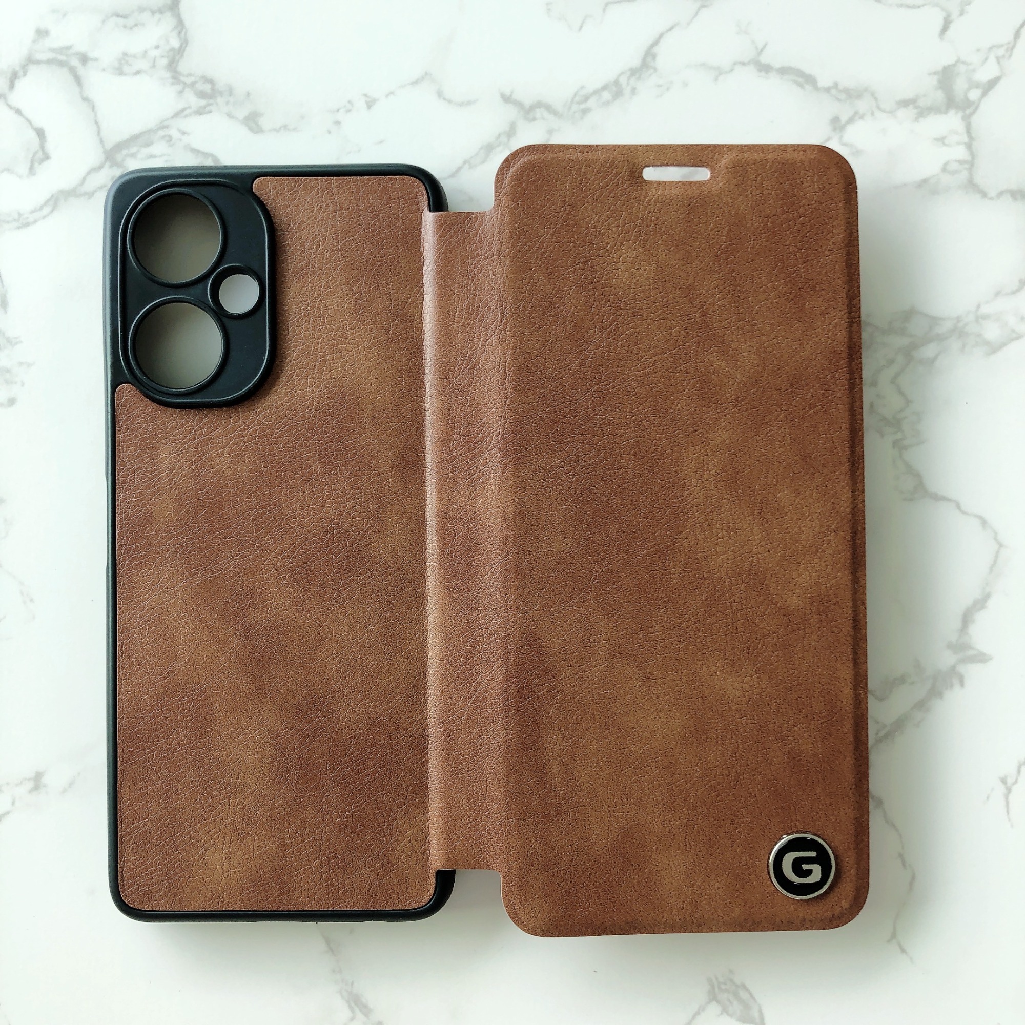 Skillful manufacture Leather filp cover with G logo suitable for NK C31 phone case