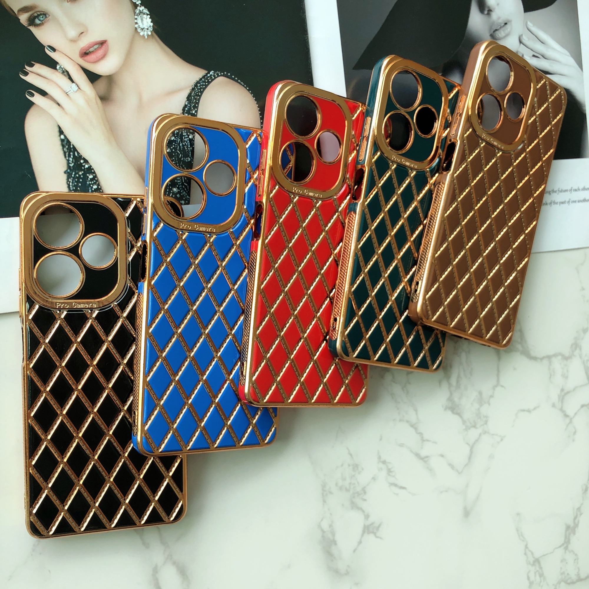 Factory wholesale Africa cross-border hot electroplated lamb skin original mobile phone case for INF mobile phone NOTE30 NOTE 30i