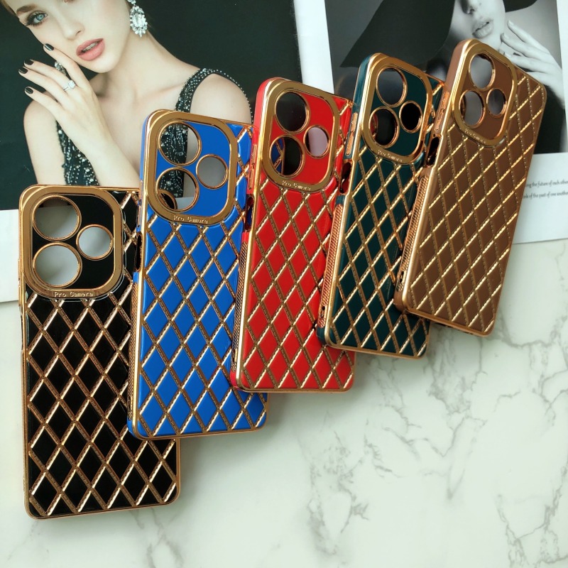 Factory wholesale Africa cross-border hot electroplated lamb skin original mobile phone case for INF mobile phone NOTE30 NOTE 30i