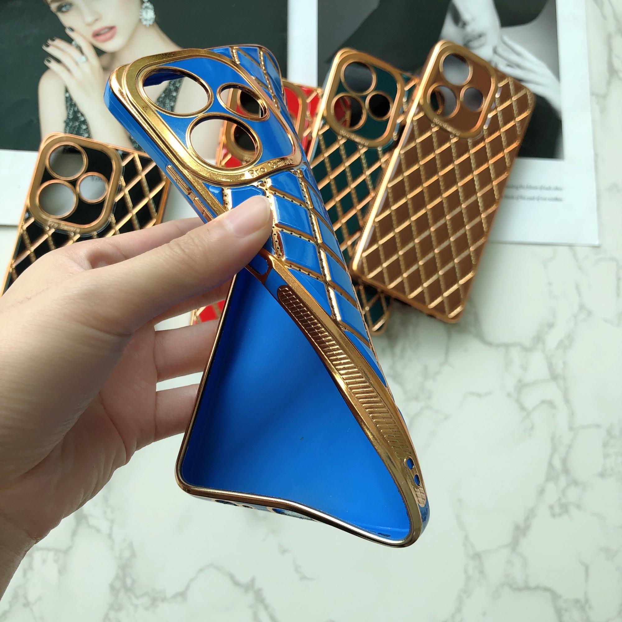 Factory wholesale Africa cross-border hot electroplated lamb skin original mobile phone case for INF mobile phone SAM A34 5G A04E