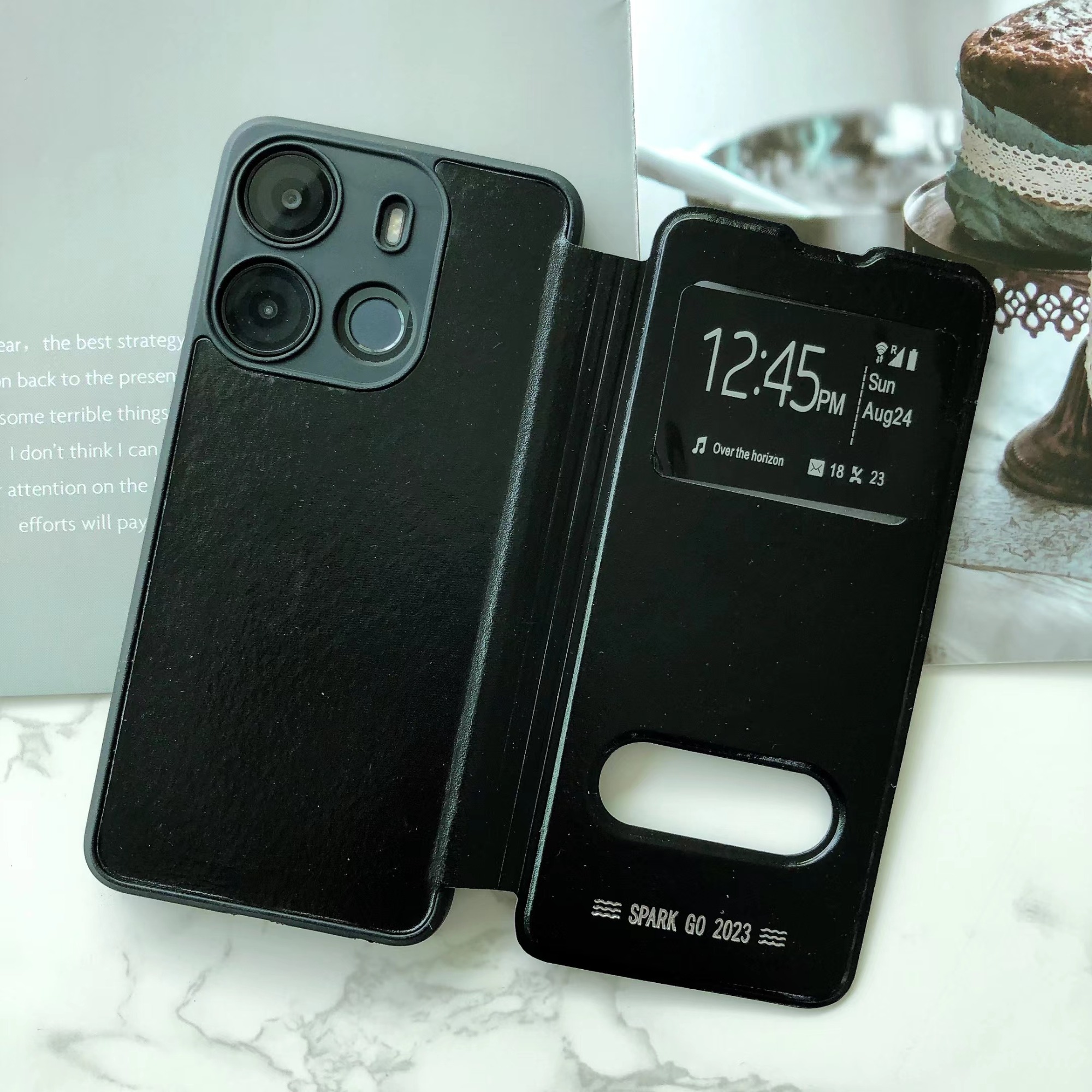 Factory wholesale high quality Double Window Flip Cover suitable IT P55+ phone case