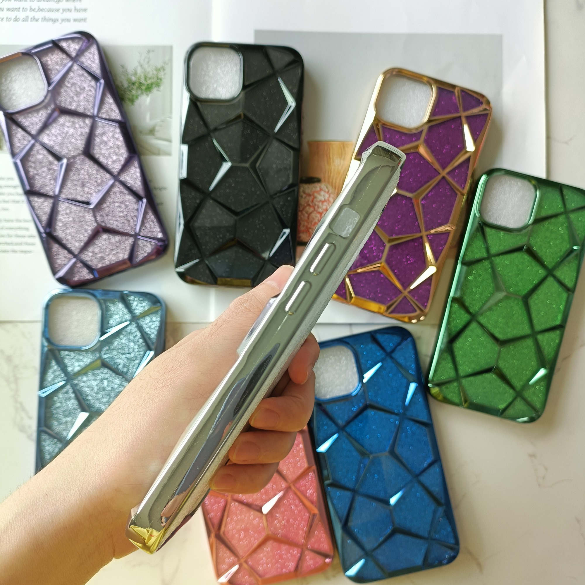 Factory wholesale electroplated TPU Back Cover new design for POP8 SPARK GO 2024 Phone Case