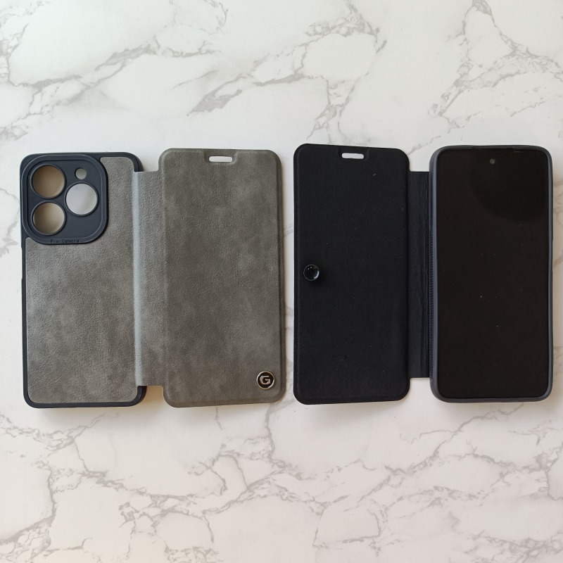 Good Quality Leather flipcover with G logo Mobile phone case for IT S24