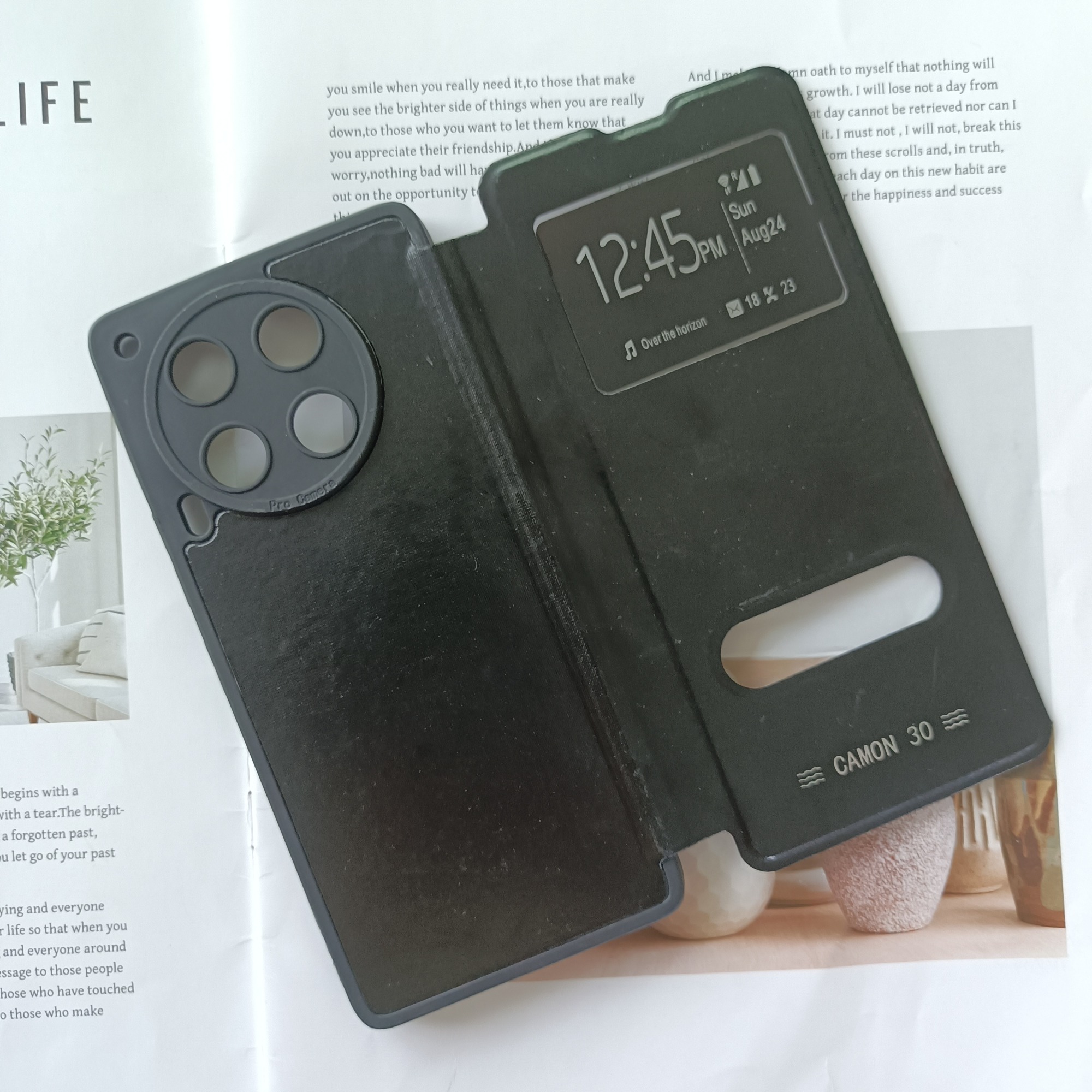 Manufacture Lionking Double Window Flip Cover TPU+PU materials for VILLAON V20 SE