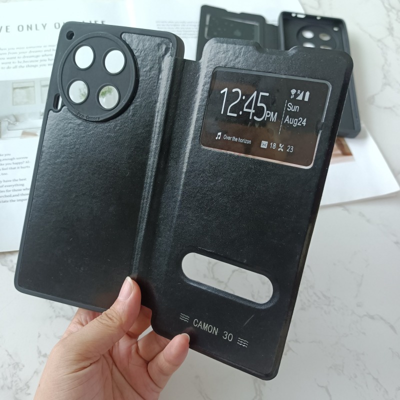 Manufacture Lionking Double Window Flip Cover TPU+PU materials for VILLAON V20 SE
