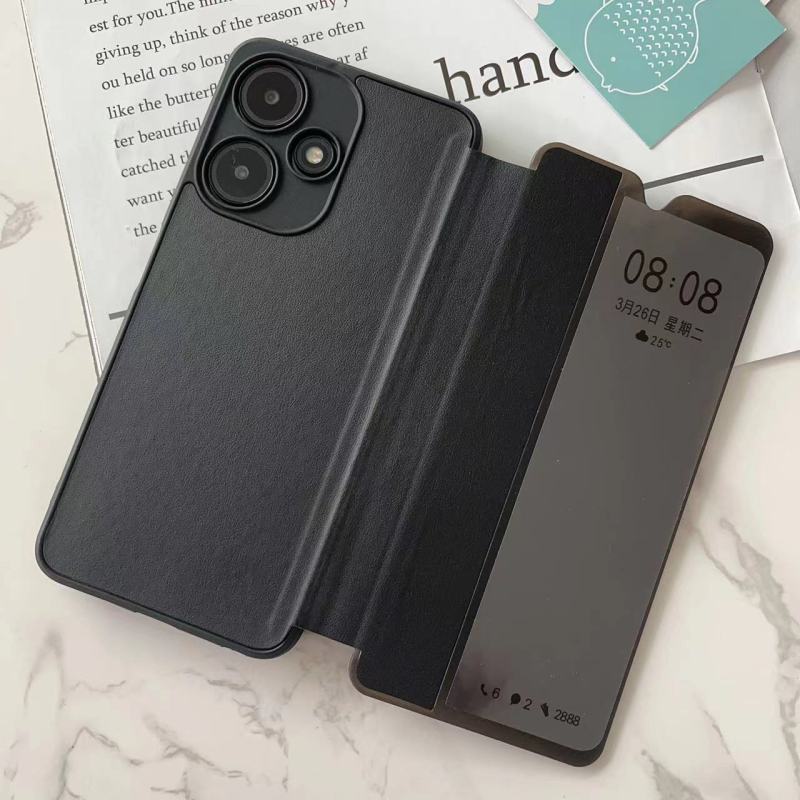 Manufacture classical design TPU+PU+PC smart view flip cover for inf SMART8PRO Note12 G96/X670 Phone Case