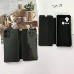 Manufacture classical design TPU+PU+PC smart view flip cover for inf SMART8PRO Note12 G96/X670 Phone Case