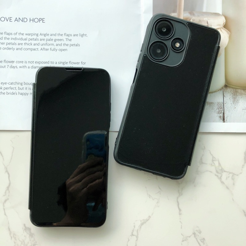 Manufacture classical design TPU+PU+PC smart view flip cover for inf SMART8PRO Note12 G96/X670 Phone Case
