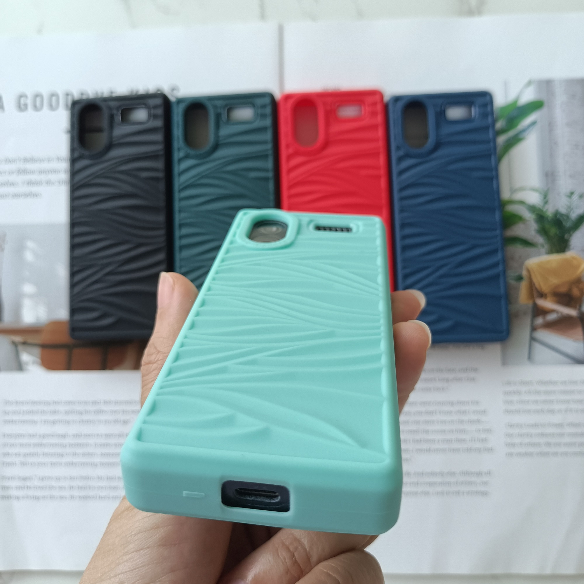 High quality factory wholesale fashion ripple silicone case for TECNO T353 T315 phone case